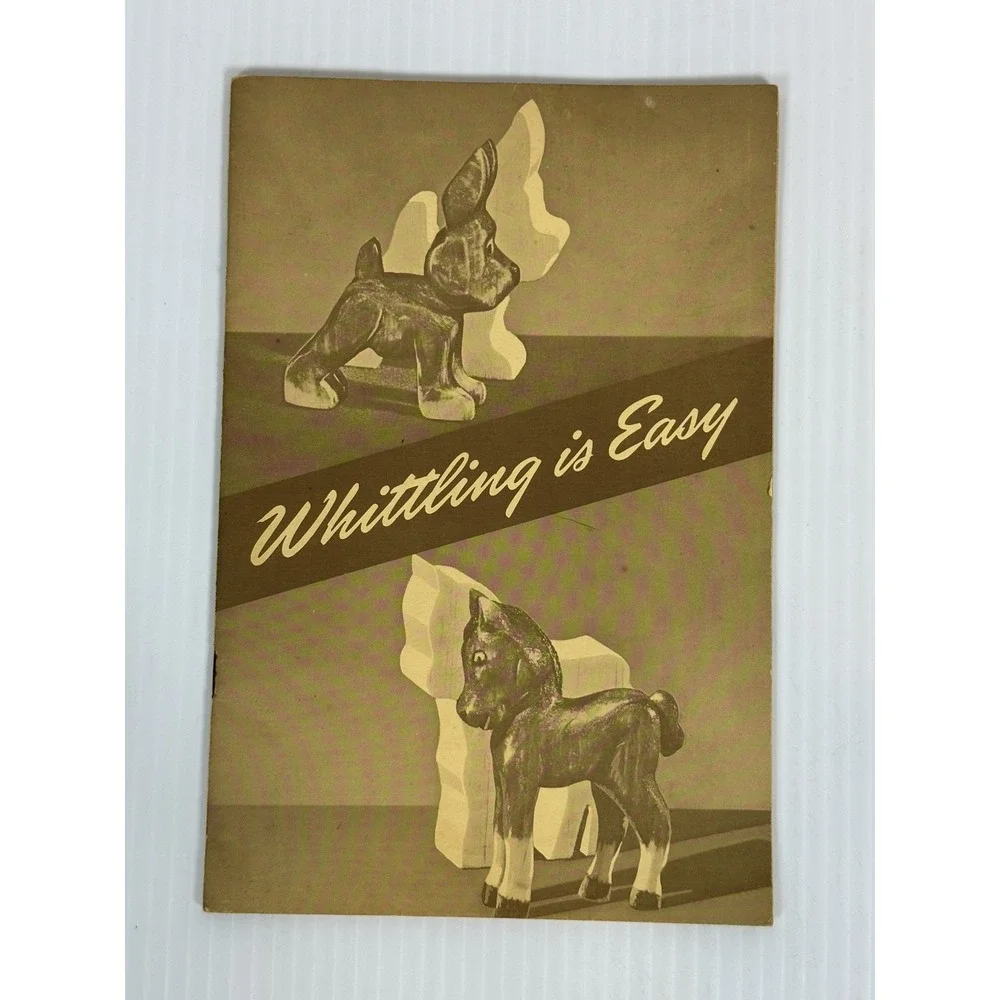 Vintage Whittling Is Easy 1945 & Leathercraft Methods 1940 Boy‎ Scouts Booklets